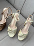 Ladies Twist Straps Open Toe High Heels